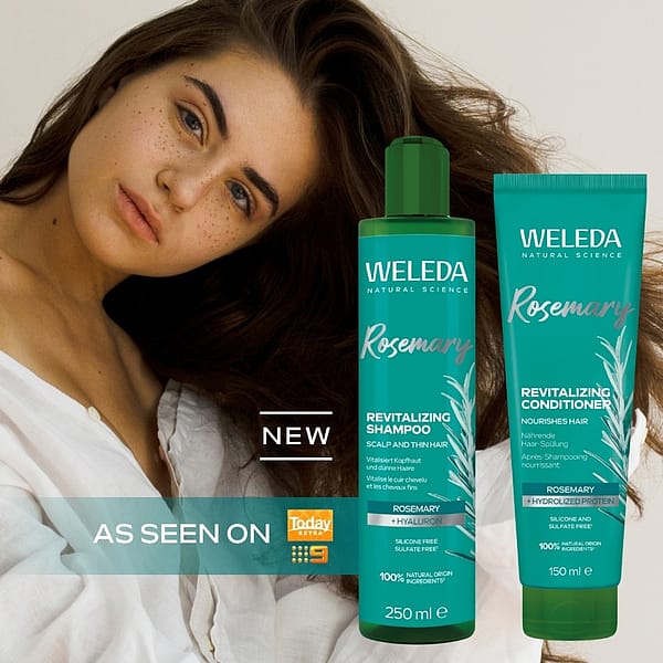 Weleda Rosemary Shampoo and Conditioner seen on channel nine