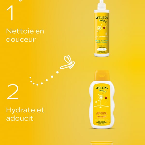 Crème lavante Corps et Cheveux au Calendula