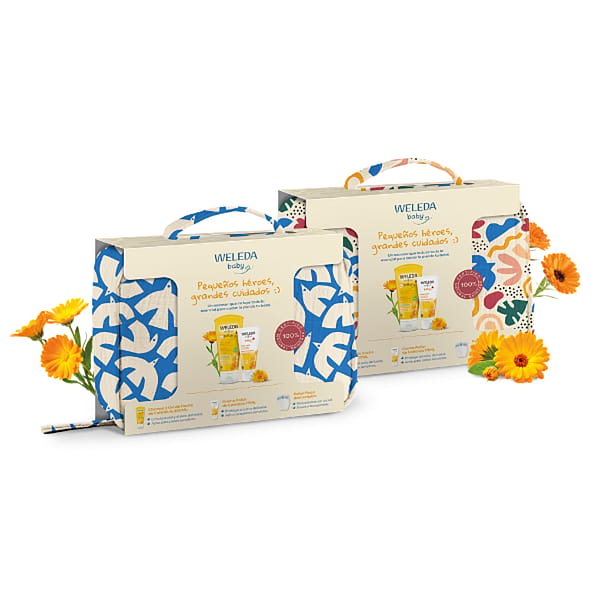 Neceser Baby diseño infantil. Crema Pañal y Champú y Gel de Ducha de Caléndula.