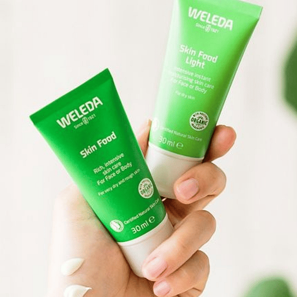 crema skin food y skin food light de weleda