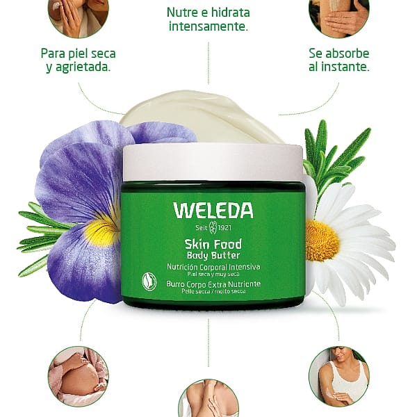 beneficios crema skin food body butter de weleda