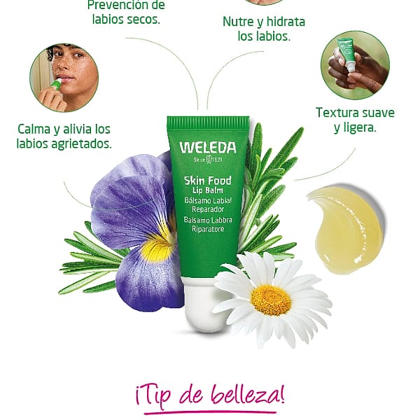 beneficios lip balm skin food de weleda