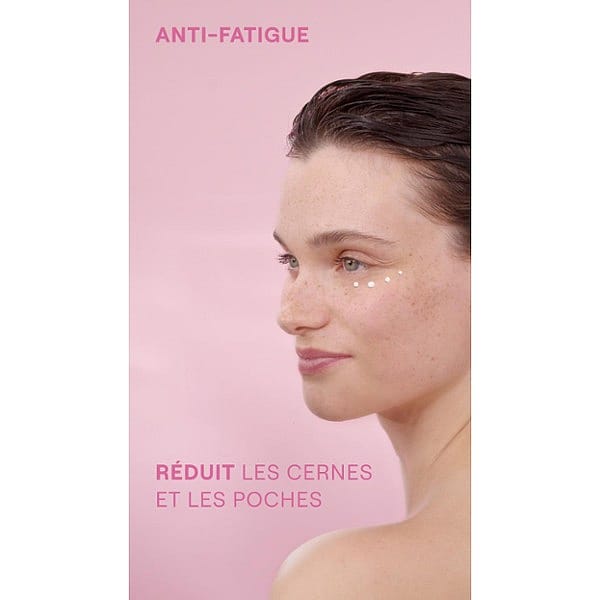 Contour des yeux rose musquée et thé blanc : anti-fatigue, réduit les cernes et les poches.