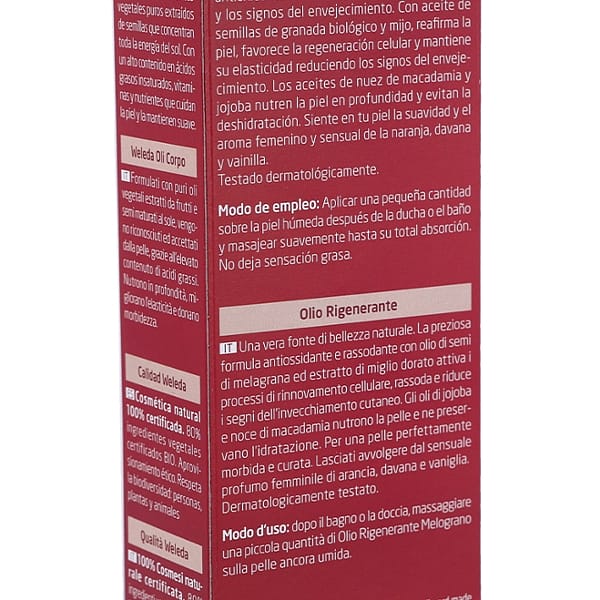 reverso caja aceite corporal regenerador weleda