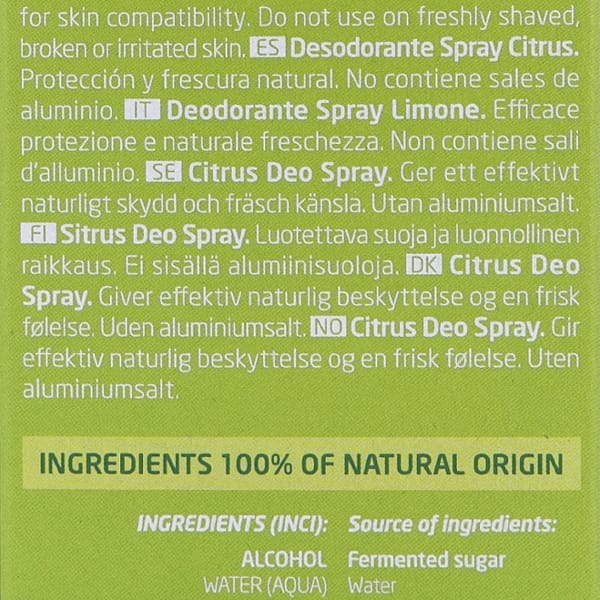 Desodorante Spray de Citrus