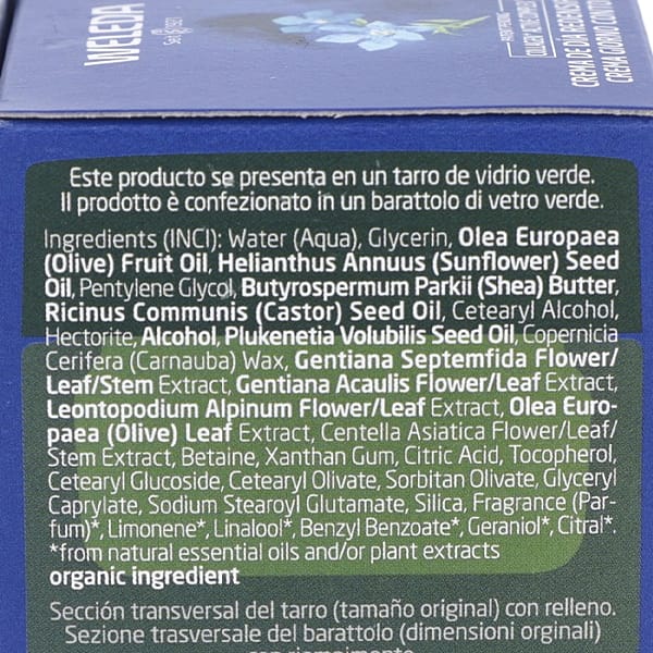 Crema de Noche Redensificante de Genciana Azul y Edelweiss