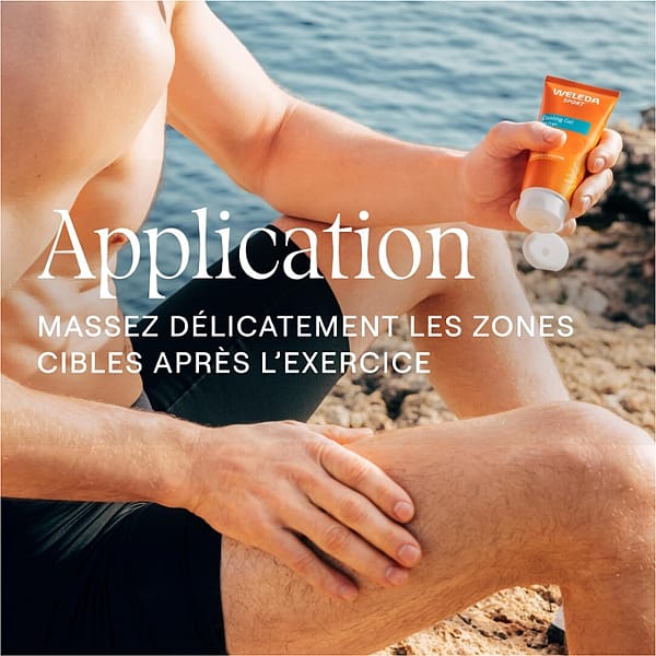 Application du gel cryo. Massez délicatement les zones ciblées après l'exercice.