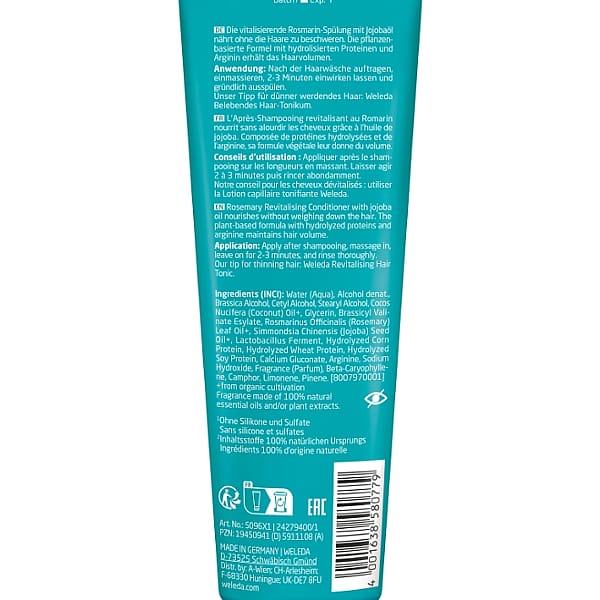 Acondicionador Revitalizante de Romero 150ml