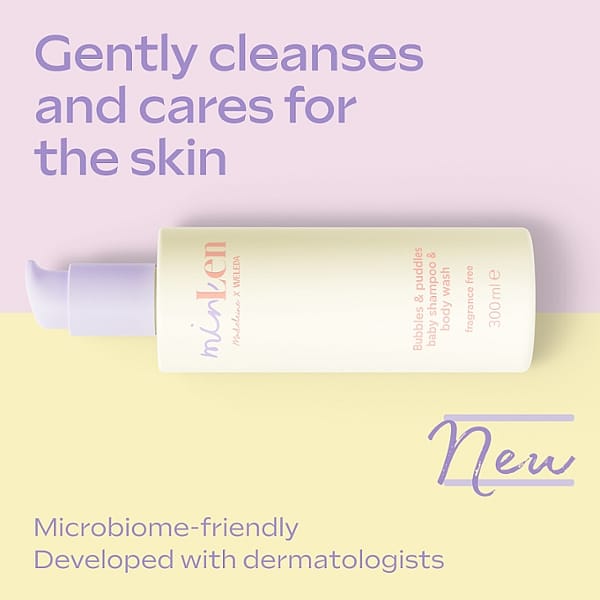 minLen Bubbles & Puddles Baby Shampoo & Body Wash by Madeleine x Weleda