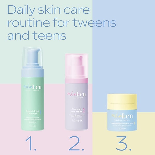 minLen Glow Right Face Serum av Madeleine x Weleda