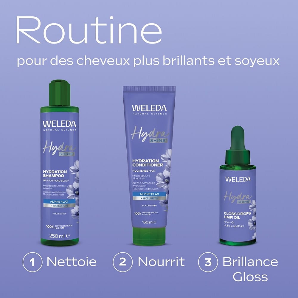 Hydra Shine Après-Shampooing Hydration Fleurs de Lin des Alpes