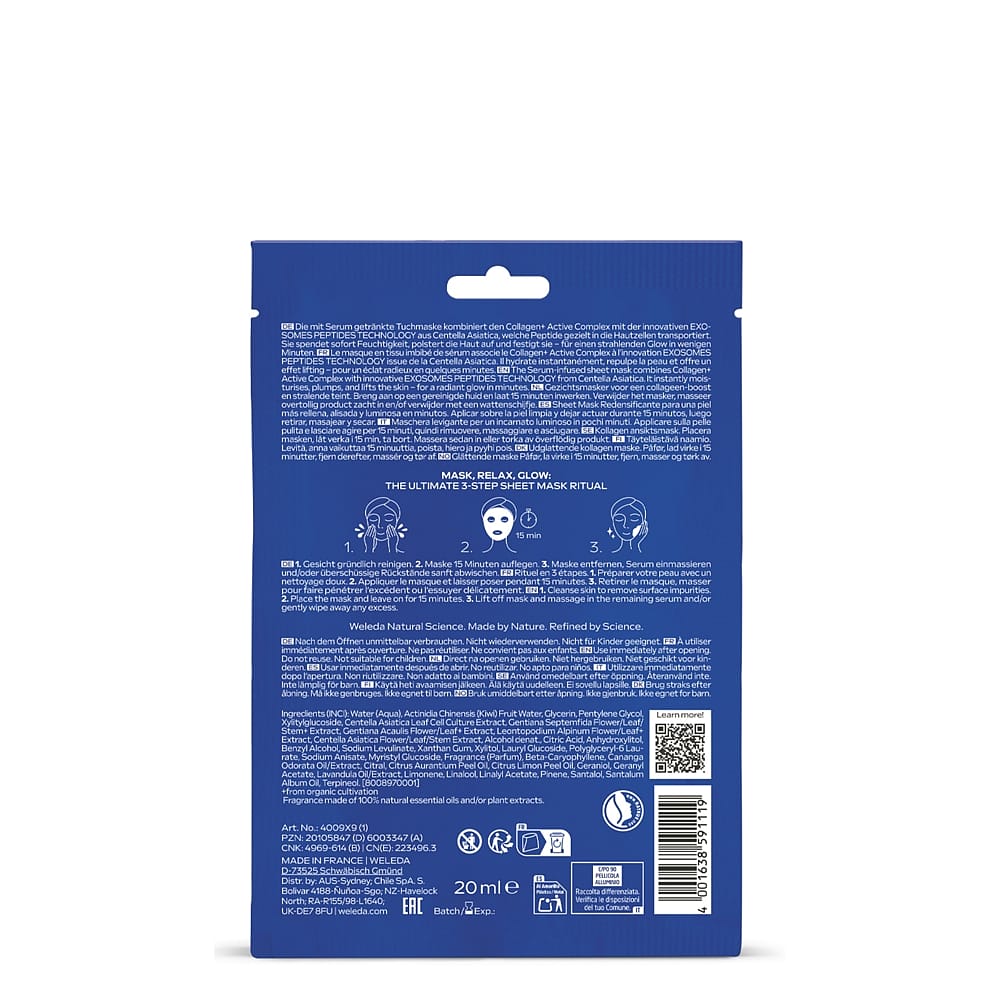 Exo Boost Collagen Tuchmaske Blauer Enzian