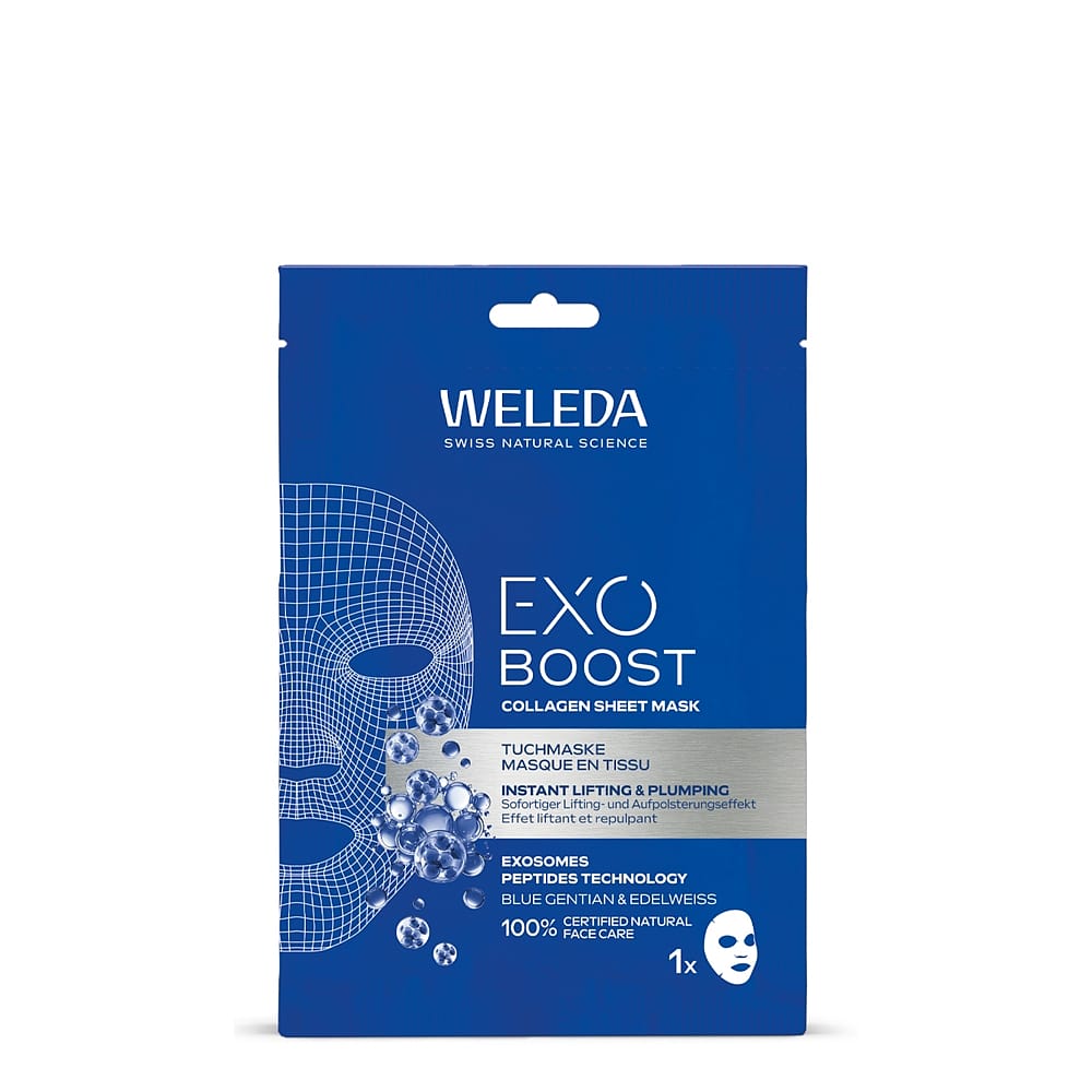Exo Boost Collagen Tuchmaske Blauer Enzian