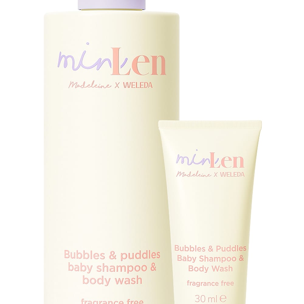 minLen Bubbles & Puddles Baby Shampoo & Body Wash