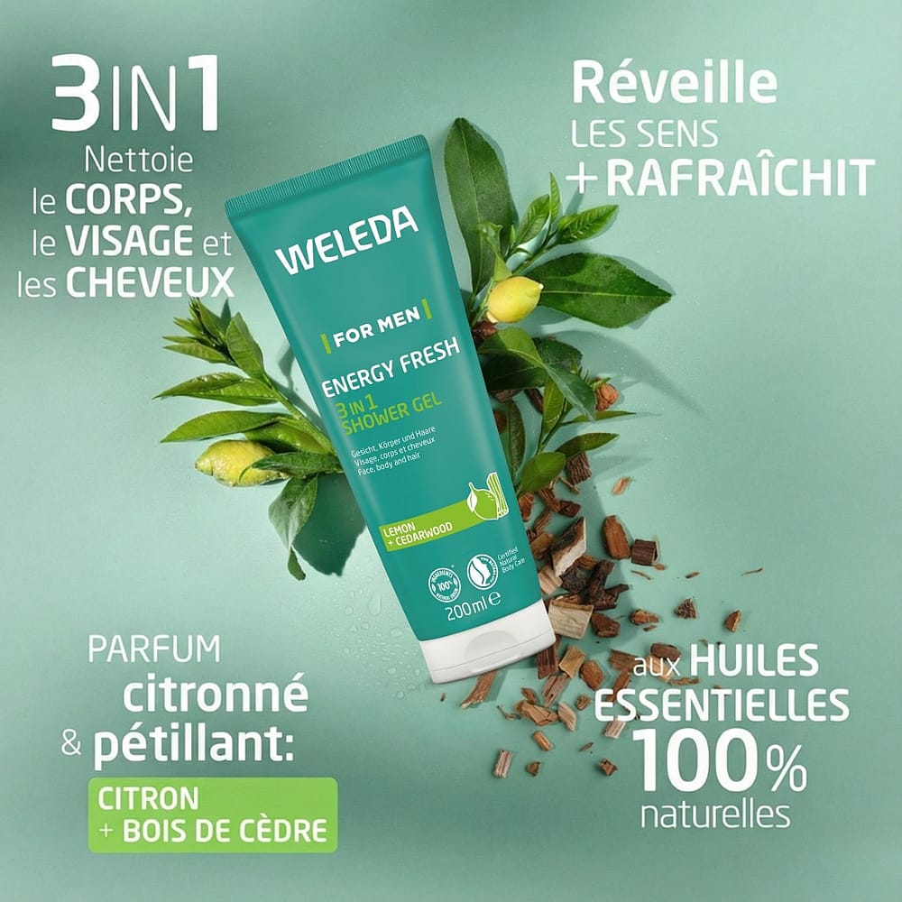 Gel Douche 3 en 1 Energy Fresh