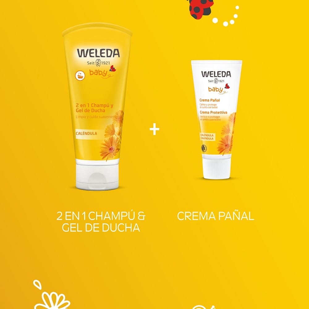 Neceser Baby diseño infantil. Crema Pañal y Champú y Gel de Ducha de Caléndula.