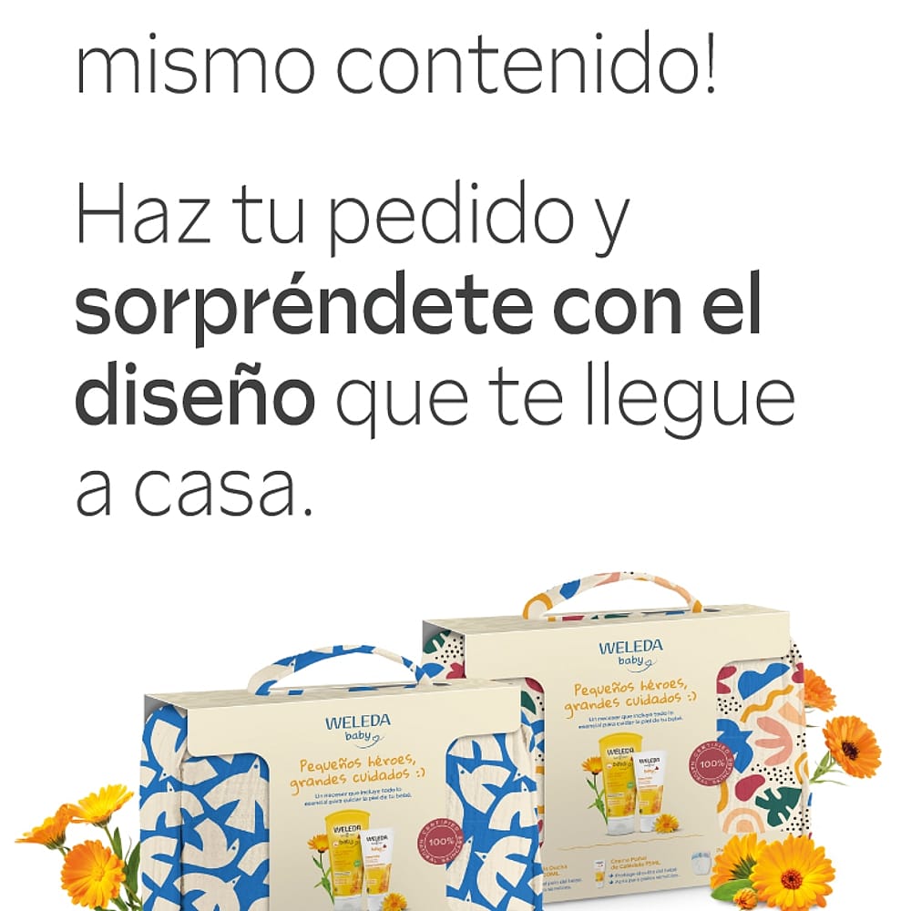 Neceser Baby diseño infantil. Crema Pañal y Champú y Gel de Ducha de Caléndula.
