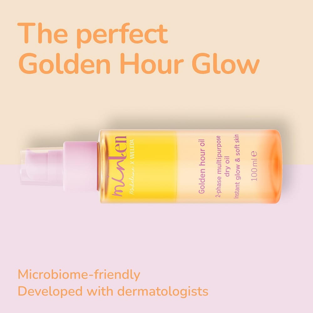 minLen Golden Hour Oil by Madeleine x Weleda