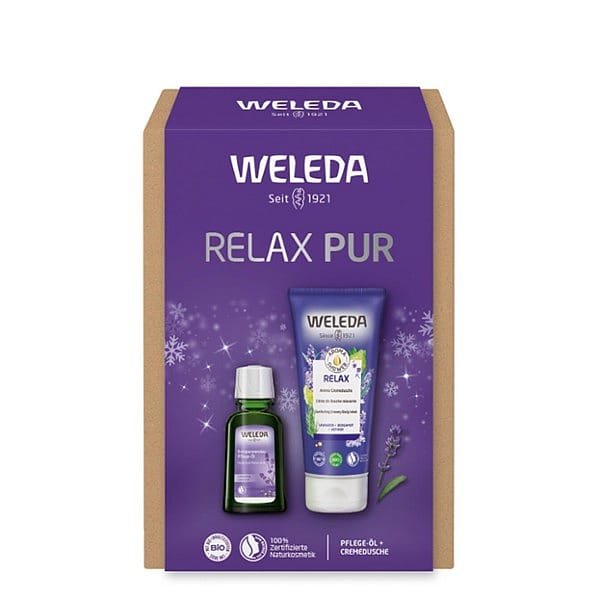 RELAX PUR - Geschenkset Aroma Shower Relax & Lavendel Entspannendes Pflege-Öl