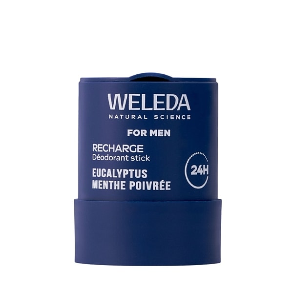 Weleda Recharge Déodorant Stick For Men Eucalyptus Menthe Poivrée