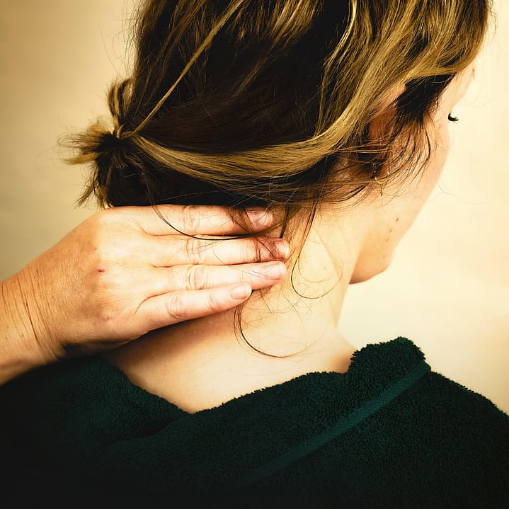 Women receiving a neck massage